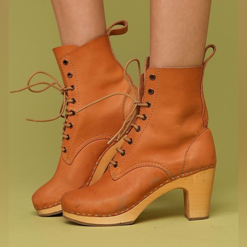 Swedish Hasbeens Heeled Lace Up Jodhpur
